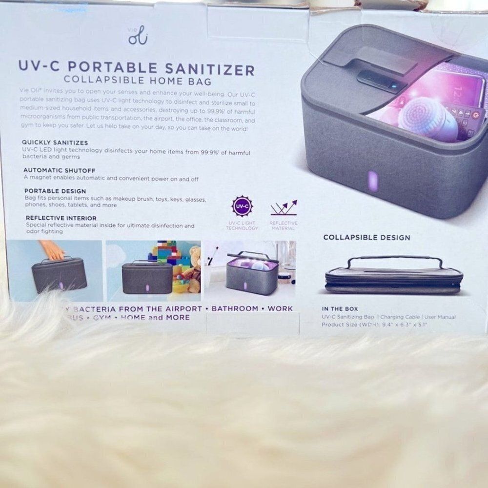 Vie Oli UVC LED light Portable Sanitizing Bag Kills 99.9% Bacteria sanitizer - Picture 6 of 12